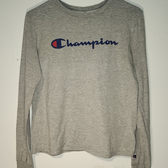 Champion Tops - Champion Gray Long Sleeve Tee